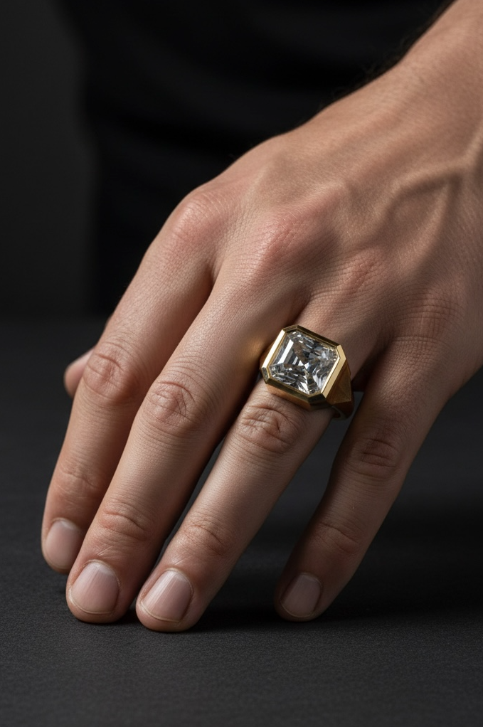 Men's Emerald Cut Devotion Ring