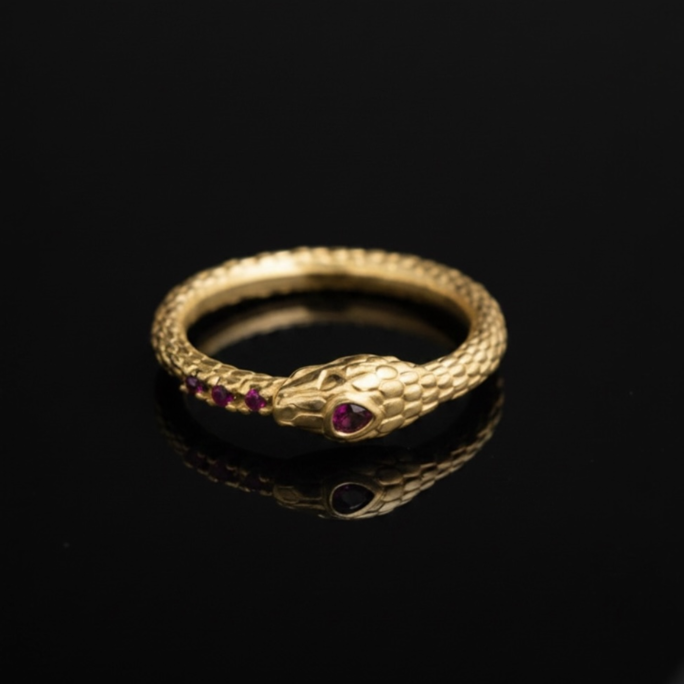Ouroboros Ring — Ruby