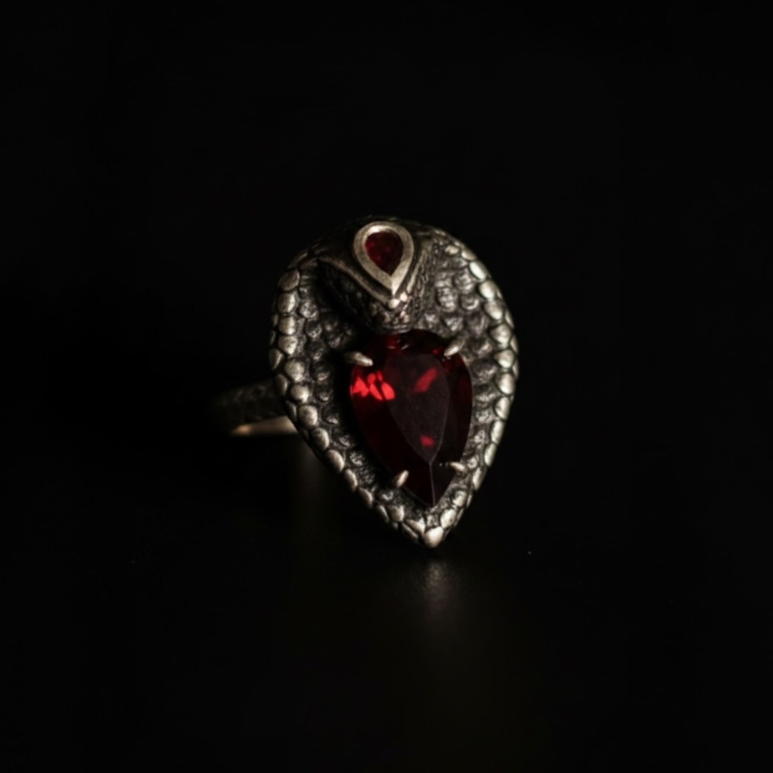 The Crimson Sovereign Cobra Ring