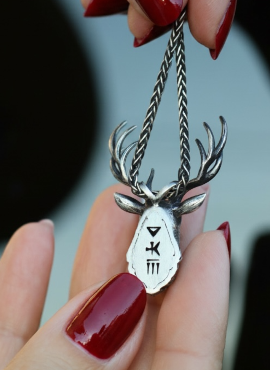 The Guardian Black Stag Amulet