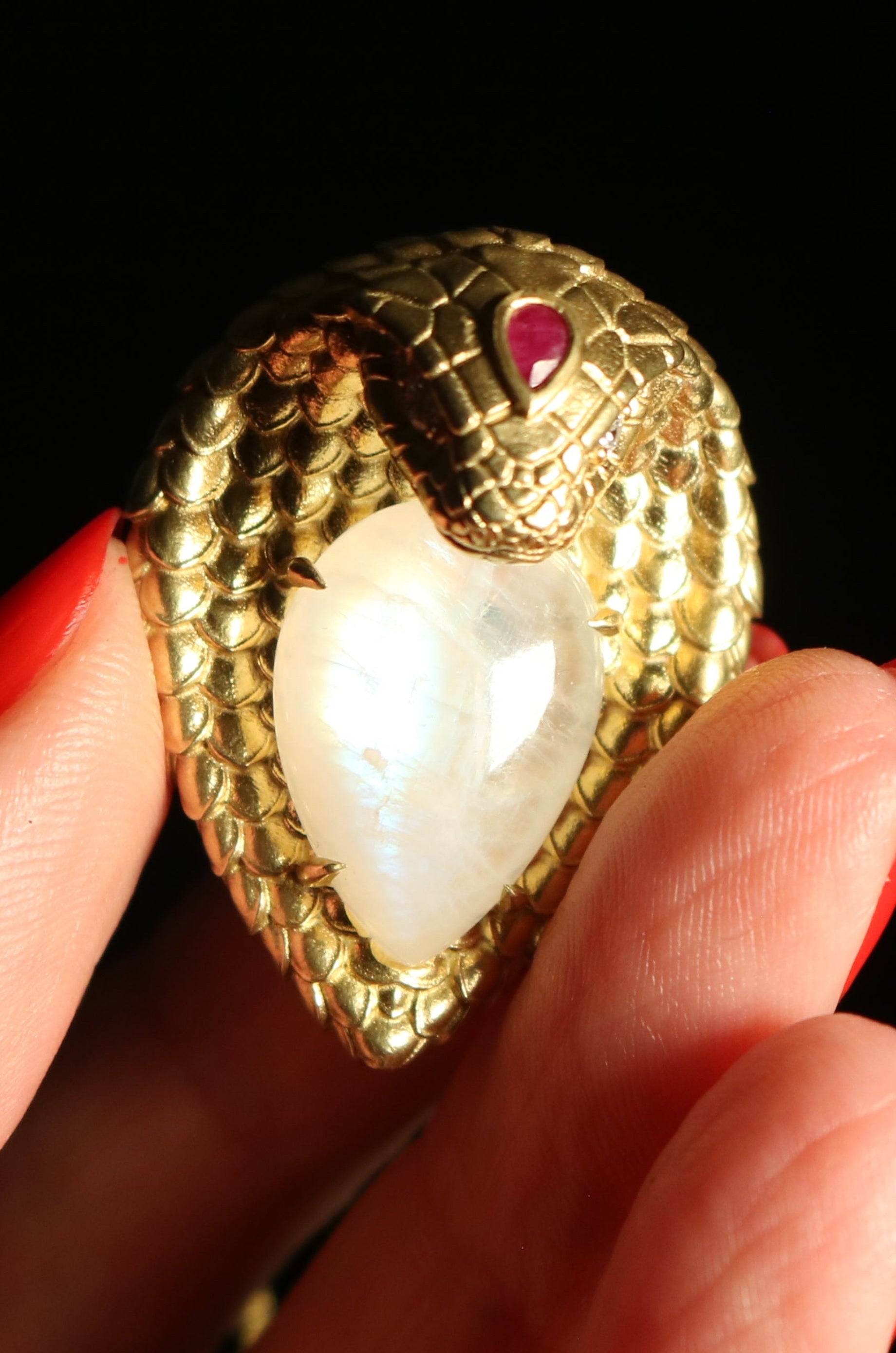 Moonstone Heart Amulet