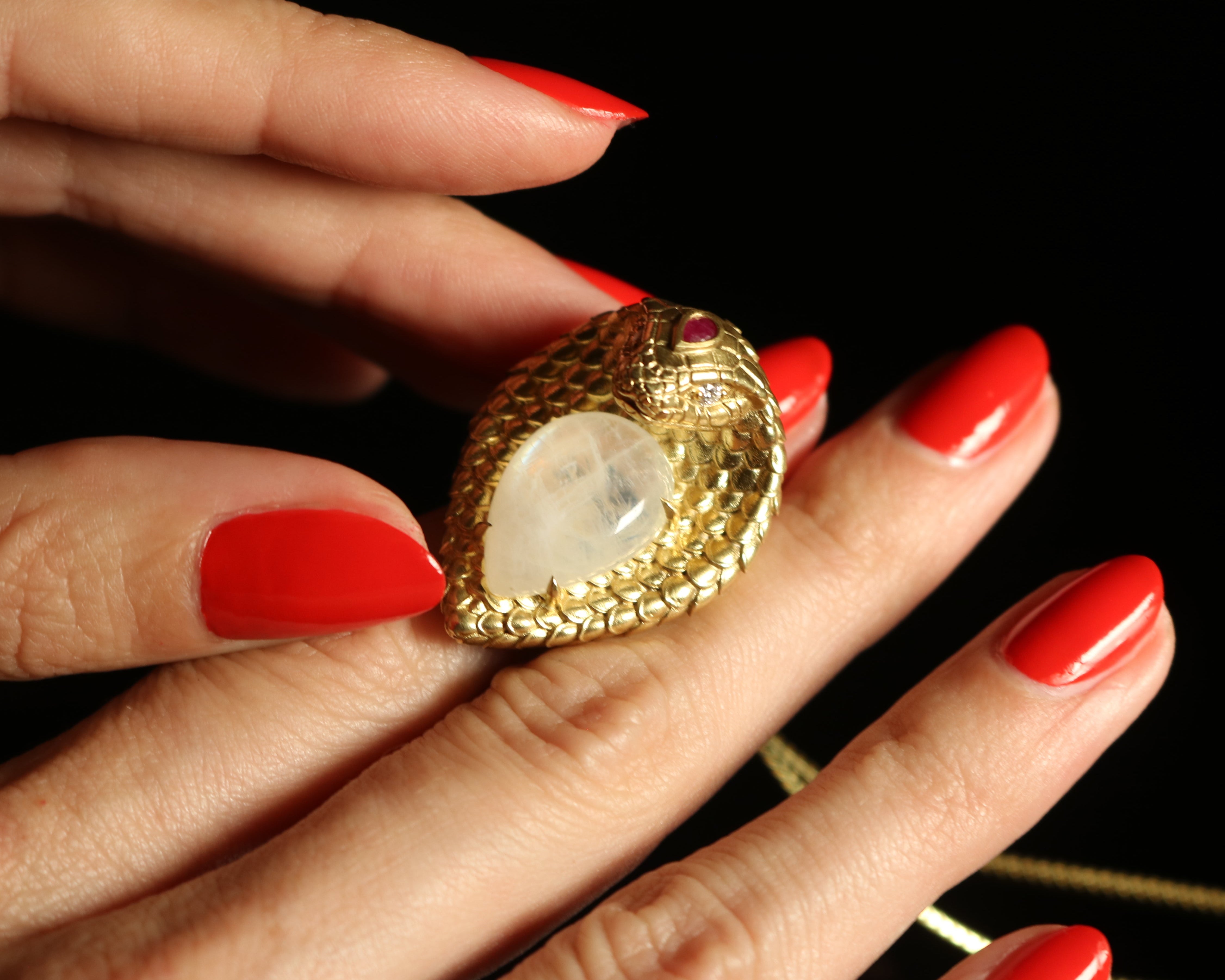 Moonstone Heart Amulet