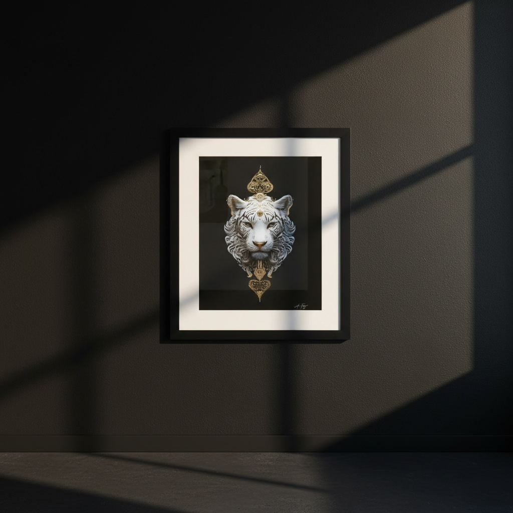 Aurora Snow Tiger -  The Heart of the Celestial Wild
